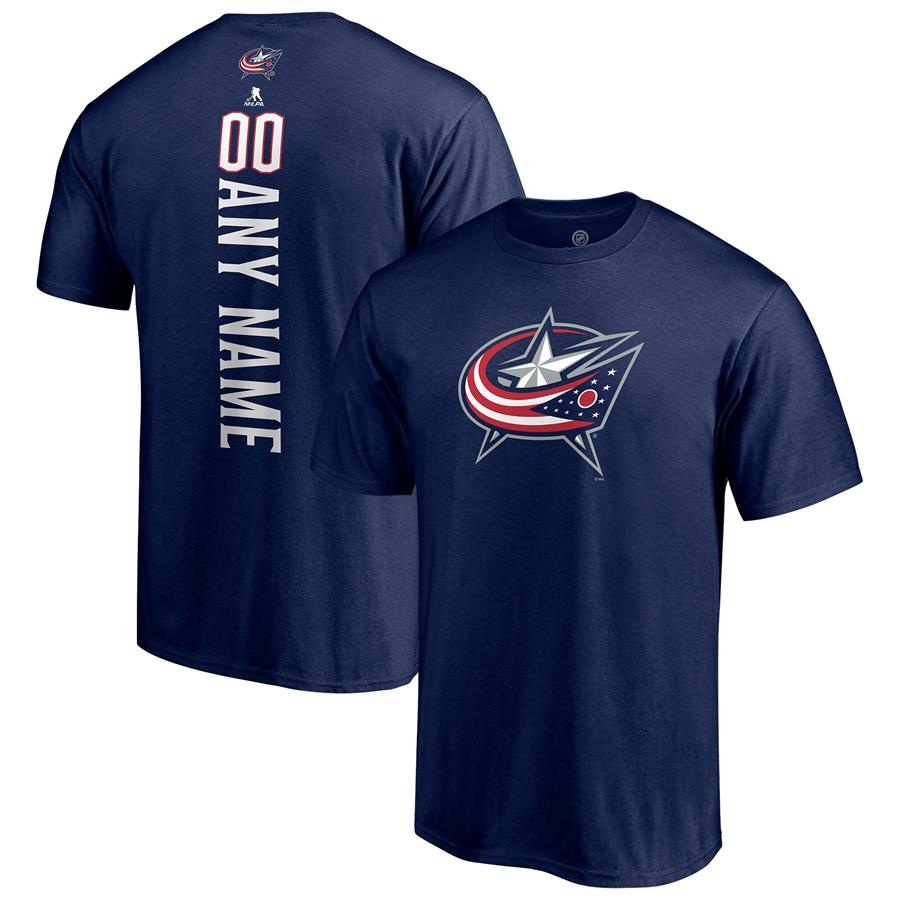 Columbus Blue Jackets Fanatics Branded Any Name & Number Playmaker T-Shirt - Navy