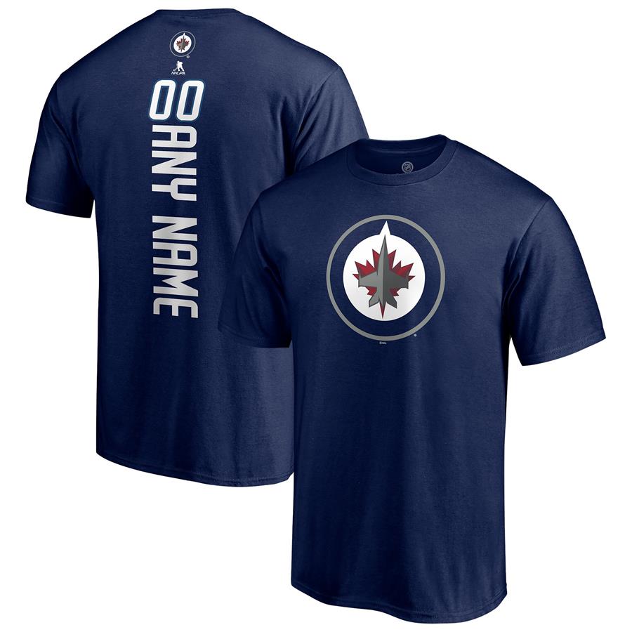 Winnipeg Jets Fanatics Branded Any Name & Number Playmaker T-Shirt - Navy
