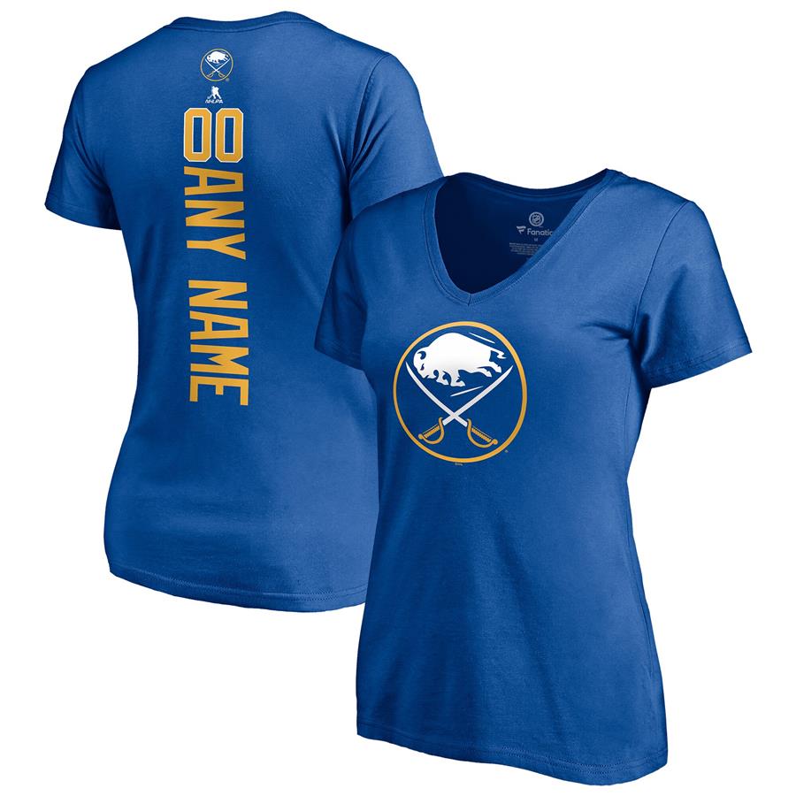 Buffalo Sabres Fanatics Branded Women's Any Name & Number Playmaker V-Neck T-Shirt - Royal