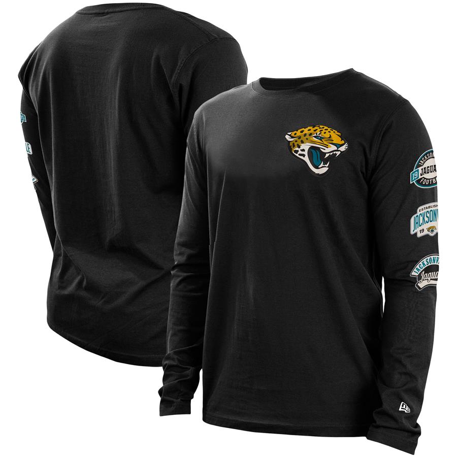 Jacksonville Jaguars New Era Hype 2-Hit Long Sleeve T-Shirt - Black