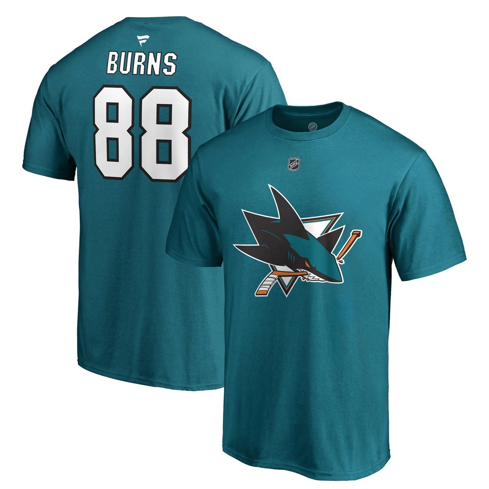 Brent Burns San Jose Sharks Fanatics Branded Name & Number T-Shirt - Teal
