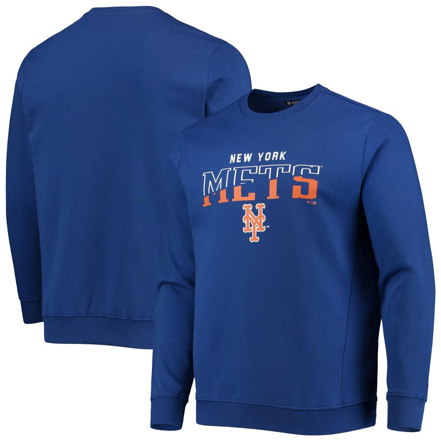 New York Mets Levelwear Chiseled Zane Pullover Sweatshirt - Royal