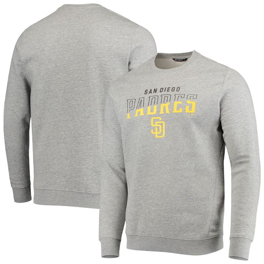 San Diego Padres Levelwear Chiseled Zane Pullover Sweatshirt - Gray