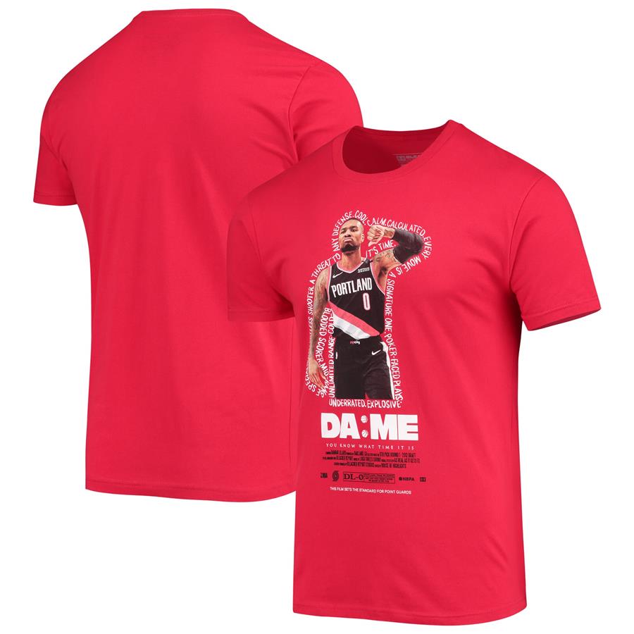 Damian Lillard Portland Trail Blazers Check the Credits Player T-Shirt - Red
