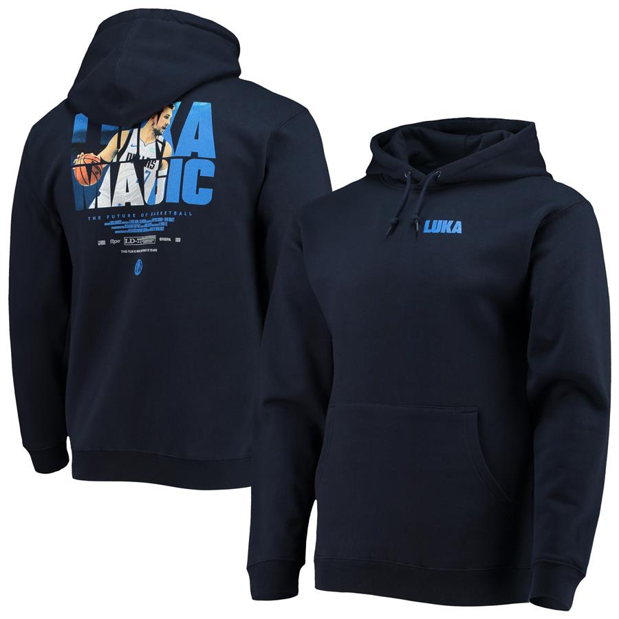 Luka Doncic Dallas Mavericks Check the Credits Pullover Hoodie - Navy