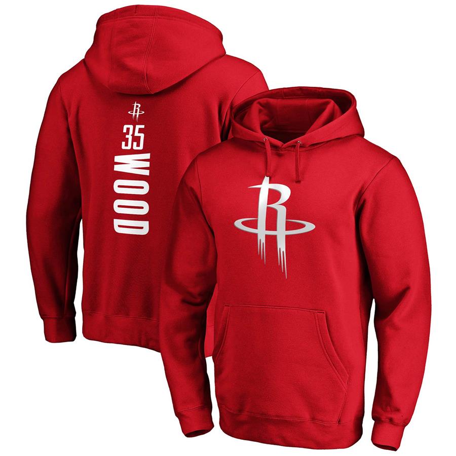 Christian Wood Houston Rockets Fanatics Branded Playmaker Name & Number Pullover Hoodie - Red