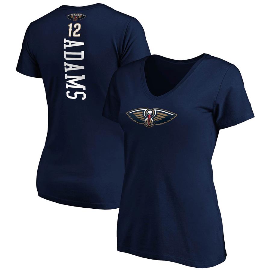 Steven Adams New Orleans Pelicans Fanatics Branded Women's Playmaker Name & Number V-Neck T-Shirt - Navy