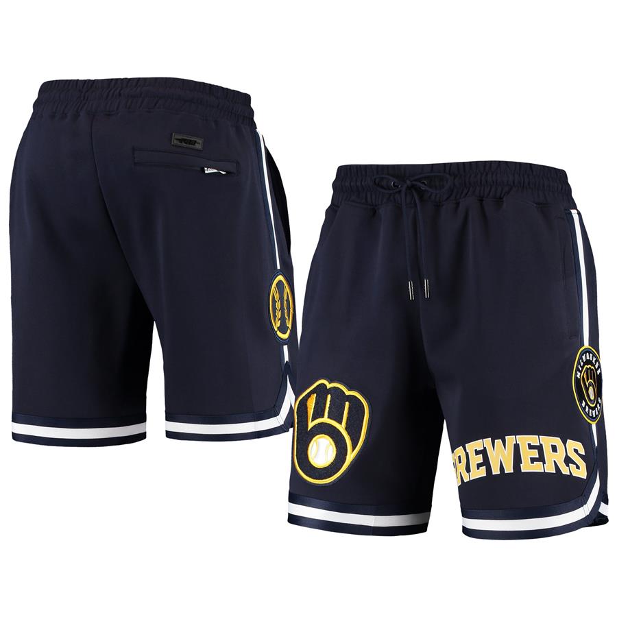 Milwaukee Brewers Pro Standard Team Shorts - Navy