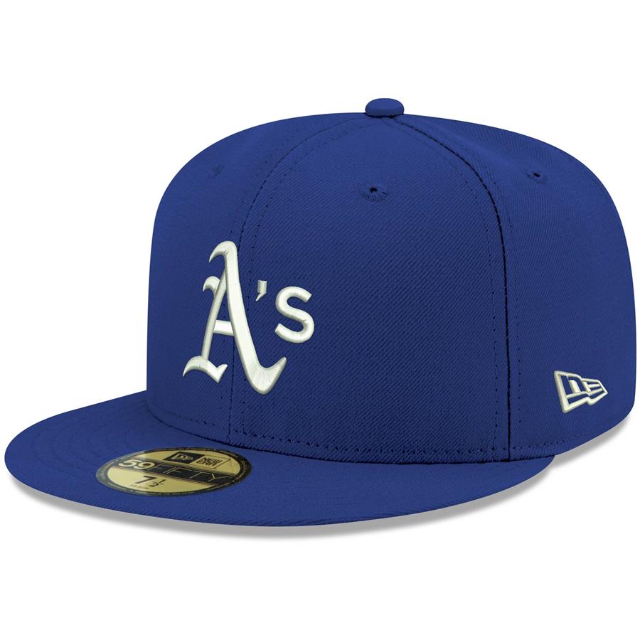 Кепка Oakland Athletics New Era Logo White 59FIFTY Fitted (синий)