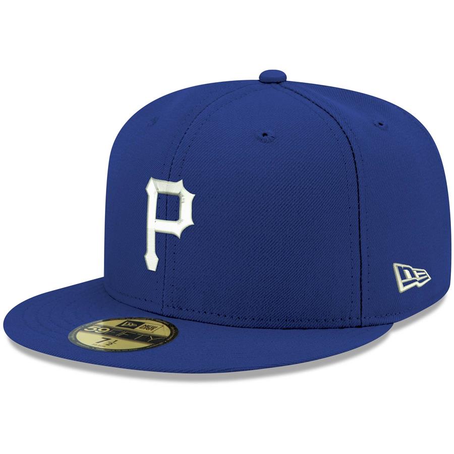 Pittsburgh Pirates New Era Logo White 59FIFTY Fitted Hat - Royal
