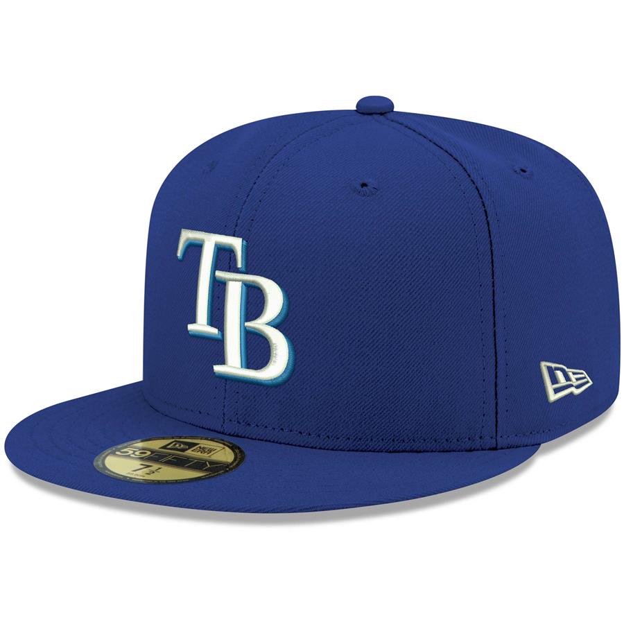 Tampa Bay Rays New Era Logo White 59FIFTY Fitted Hat - Royal