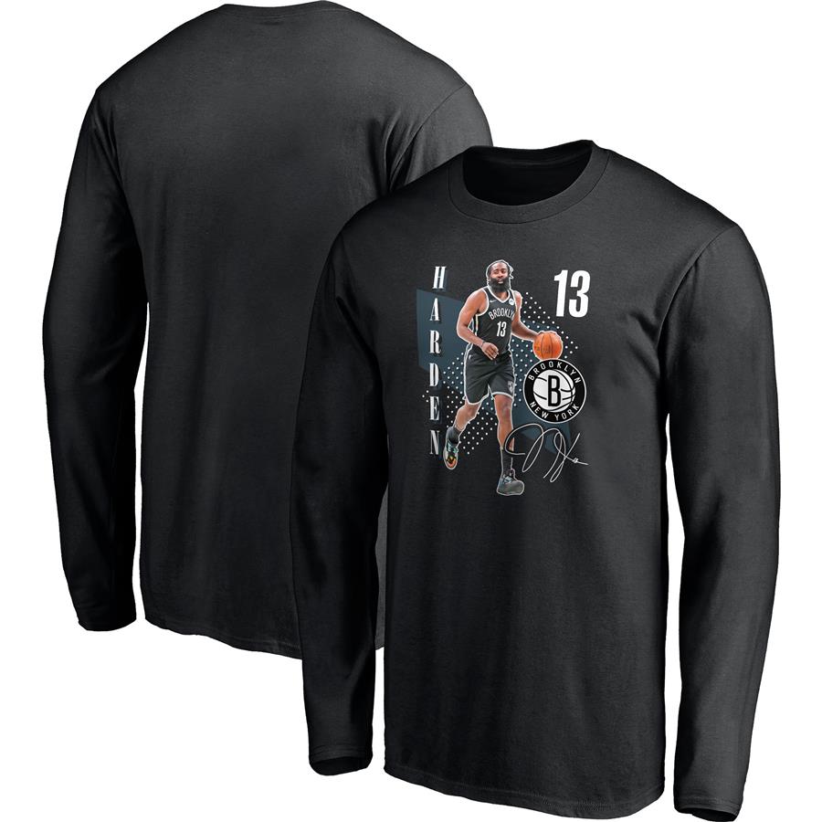 James Harden Brooklyn Nets Fanatics Branded Pick and Roll Long Sleeve T-Shirt - Black