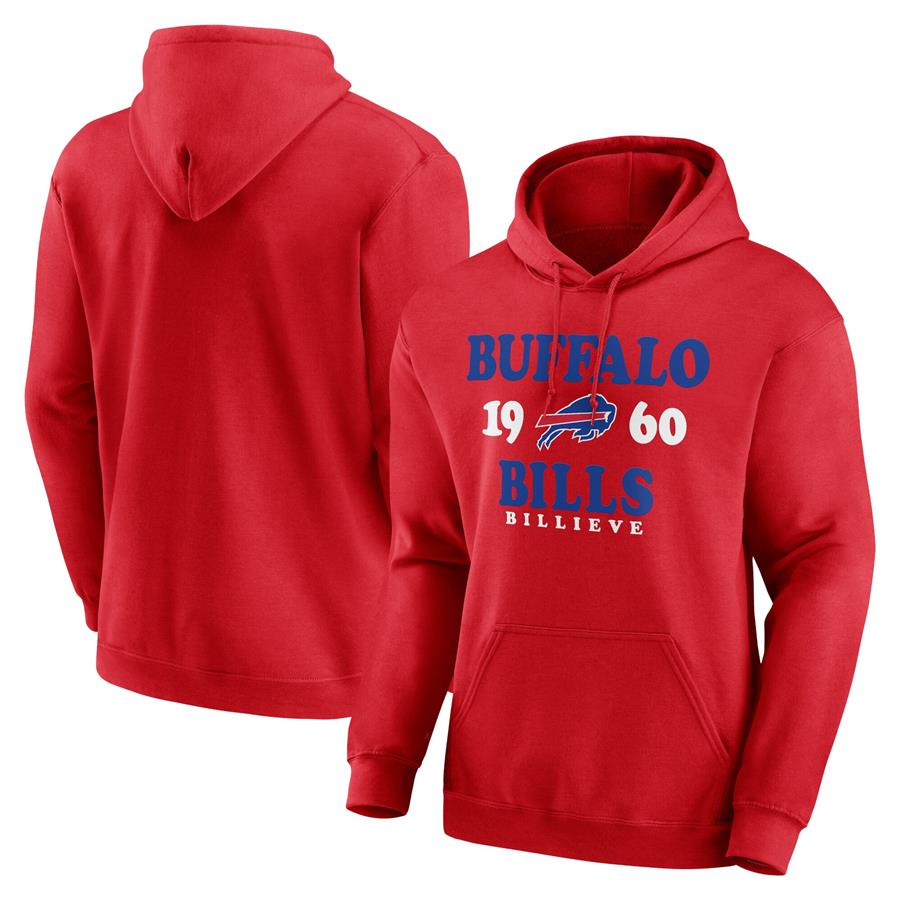 Buffalo Bills Fierce Competitor Pullover Hoodie - Red