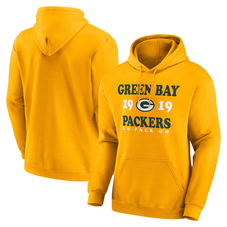 Green Bay Packers Fierce Competitor Pullover Hoodie - Gold