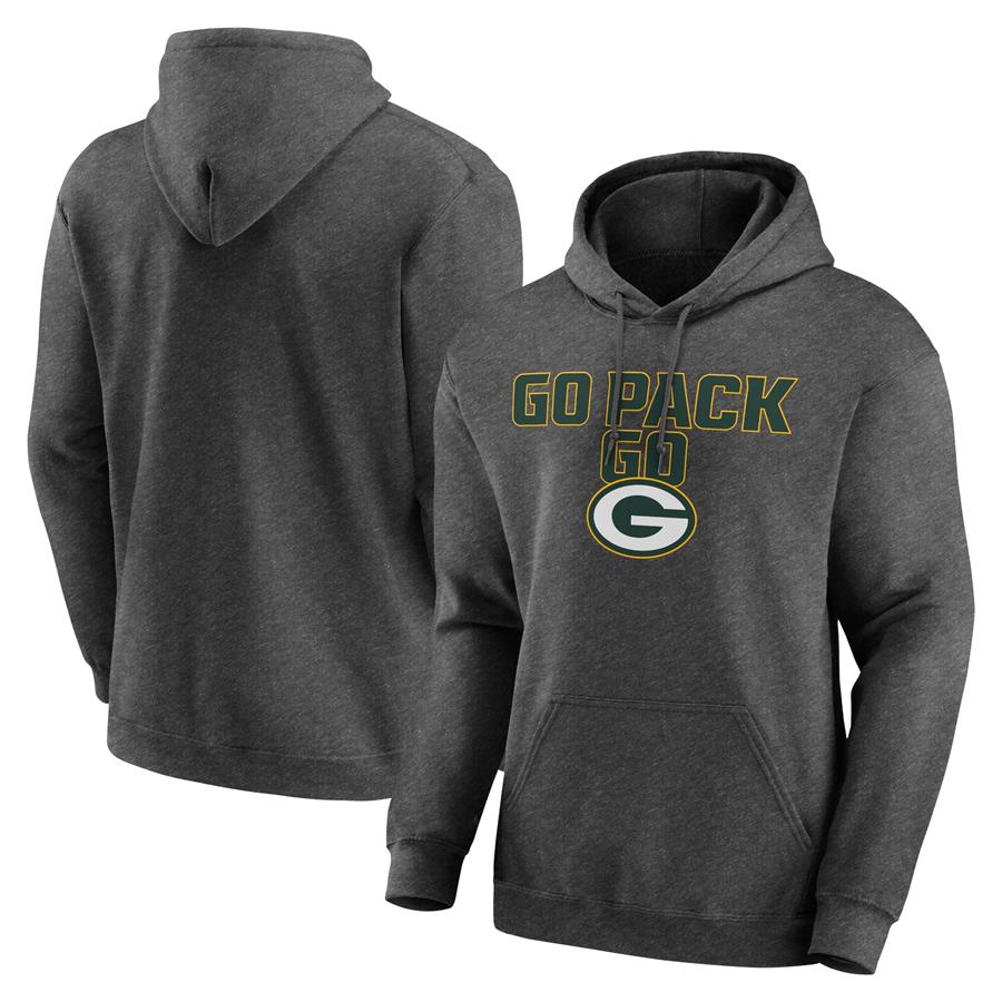 Green Bay Packers Victory Earned Pullover Hoodie - Heathered Charcoal