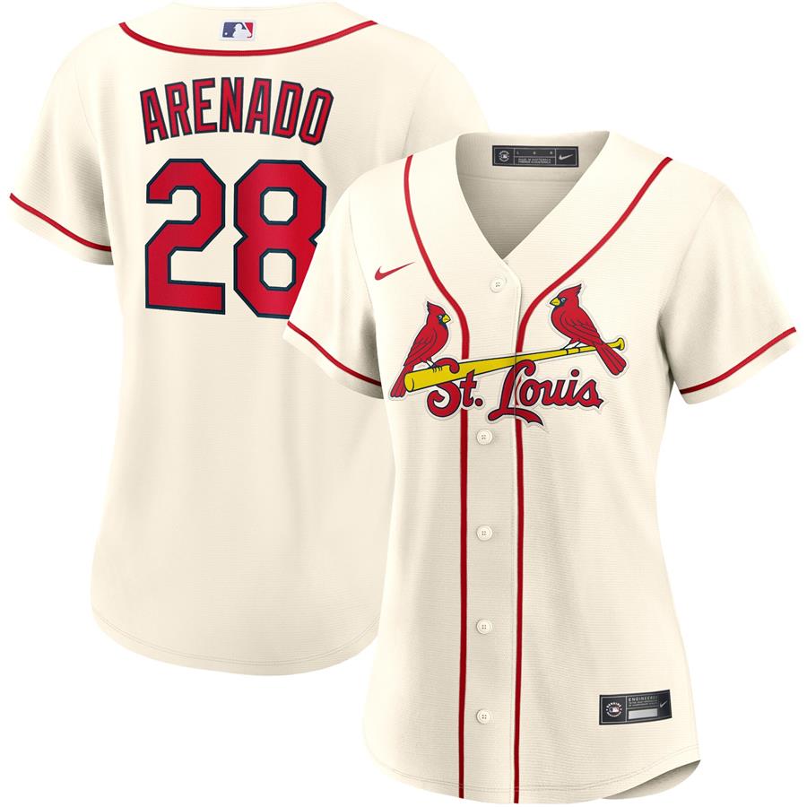 Nolan Arenado St. Louis Cardinals Nike Women's Alternate Replica Player Jersey - Cream