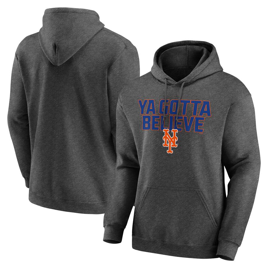 New York Mets Victory Earned Pullover Hoodie - Heathered Charcoal