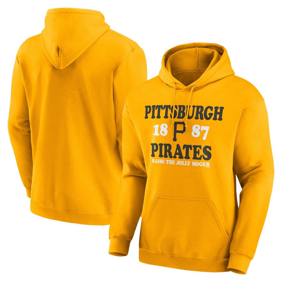 Pittsburgh Pirates Fanatics Branded Fierce Competitor Pullover Hoodie - Gold