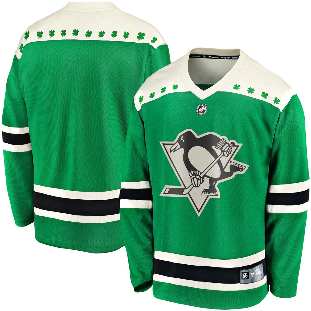 Pittsburgh Penguins Fanatics Branded 2021 St. Patrick's Day Breakaway Jersey - Green