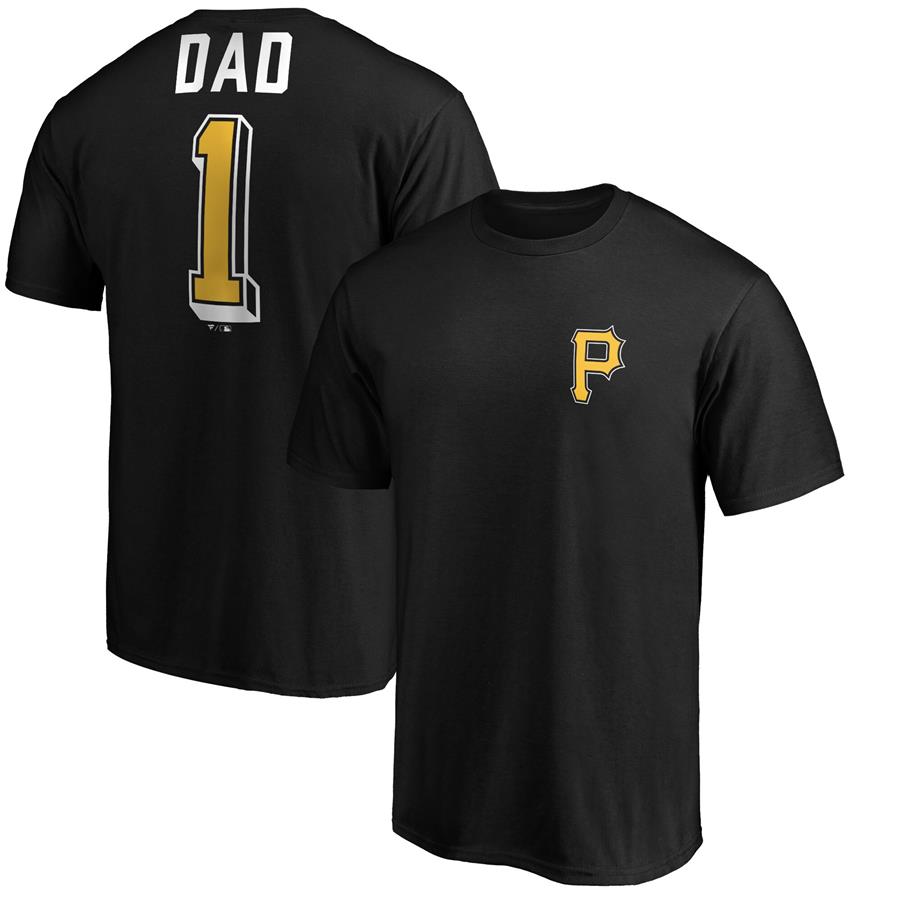 Pittsburgh Pirates Fanatics Branded Number One Dad T-Shirt - Black