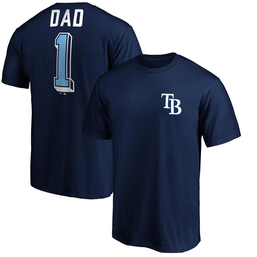 Футболка Tampa Bay Rays Fanatics Branded Number One Dad (тёмно-синий)