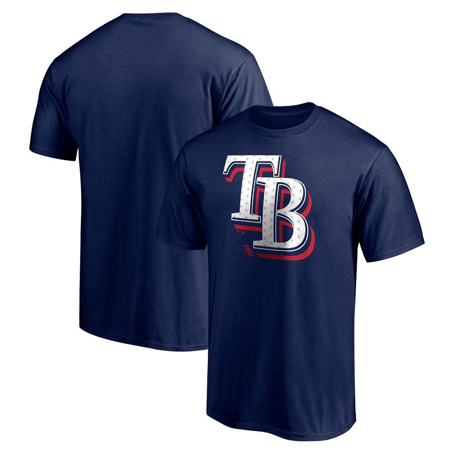 Tampa Bay Rays Fanatics Branded Red White and Team T-Shirt - Navy