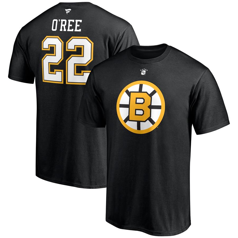 Willie O'Ree Boston Bruins Fanatics Branded Authentic Stack Retired Player Name & Number T-Shirt - Black