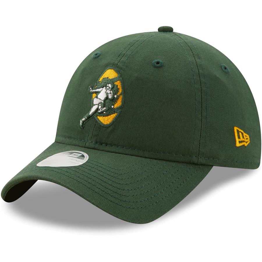 Green Bay Packers New Era Women's Core Classic 2.0 Historic 9TWENTY Adjustable Hat - Green