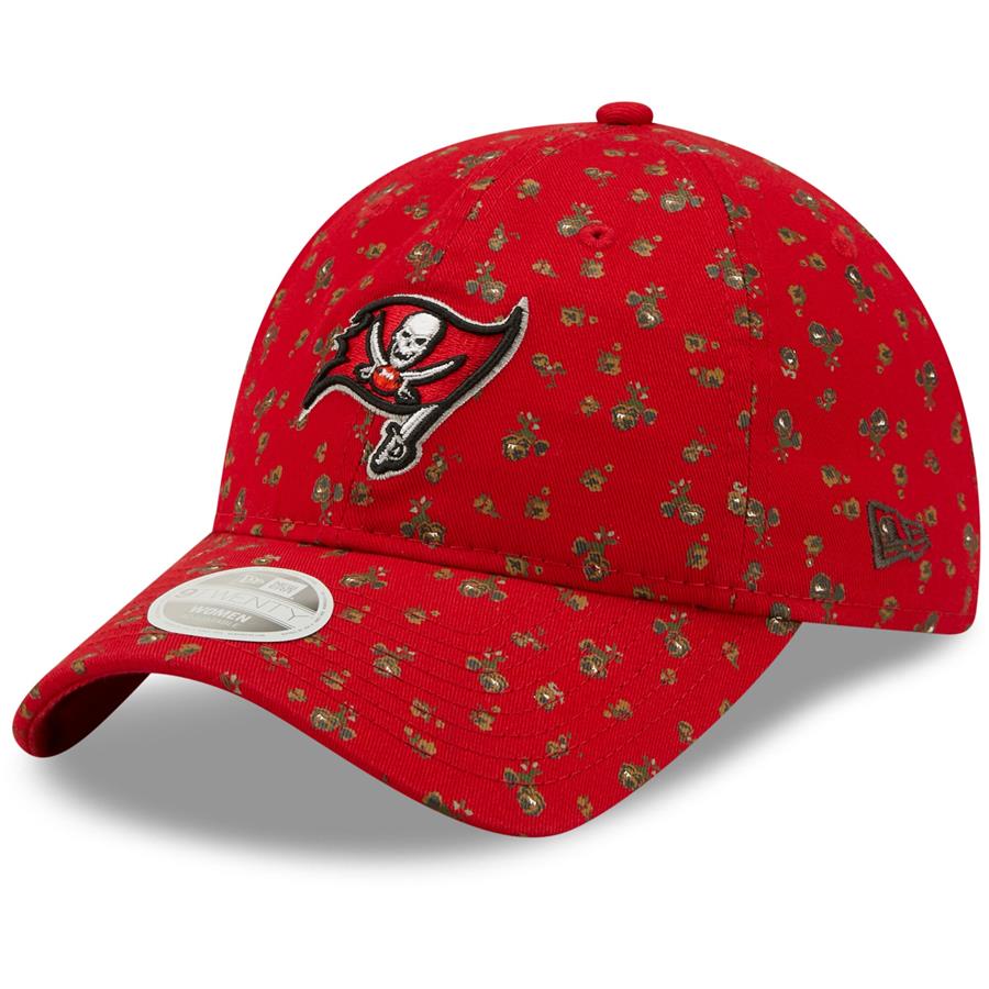 Tampa Bay Buccaneers New Era Women's Floral 9TWENTY Adjustable Hat - Red