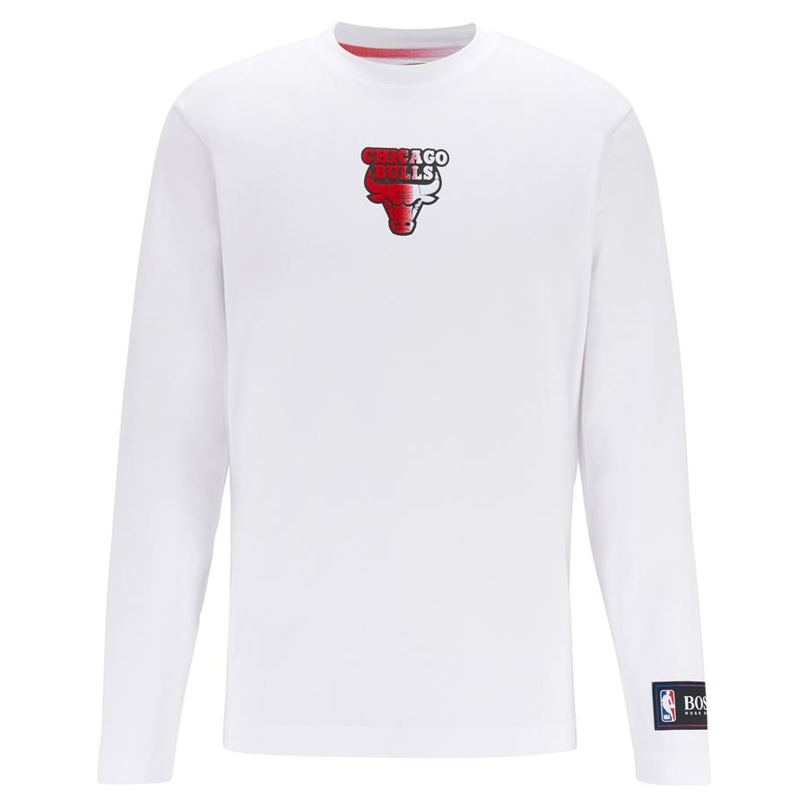Chicago Bulls NBA x Hugo Boss 360 Long Sleeve T-Shirt - White