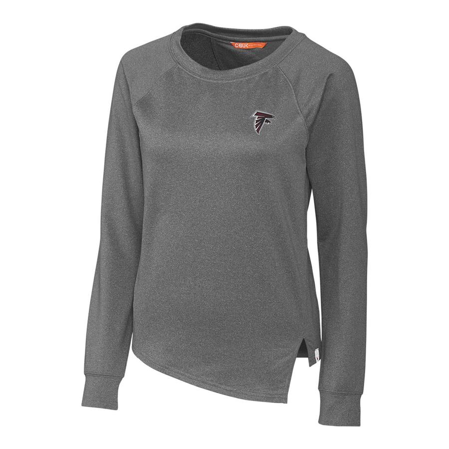 Atlanta Falcons Cutter & Buck Women's Jackson Pullover Sweatshirt - Heathered Charcoal