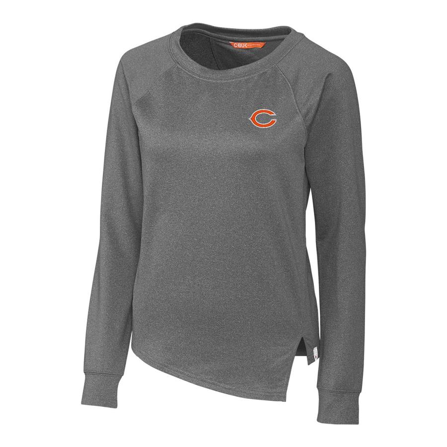 Chicago Bears Cutter & Buck Women's Jackson Pullover Sweatshirt - Heathered Charcoal