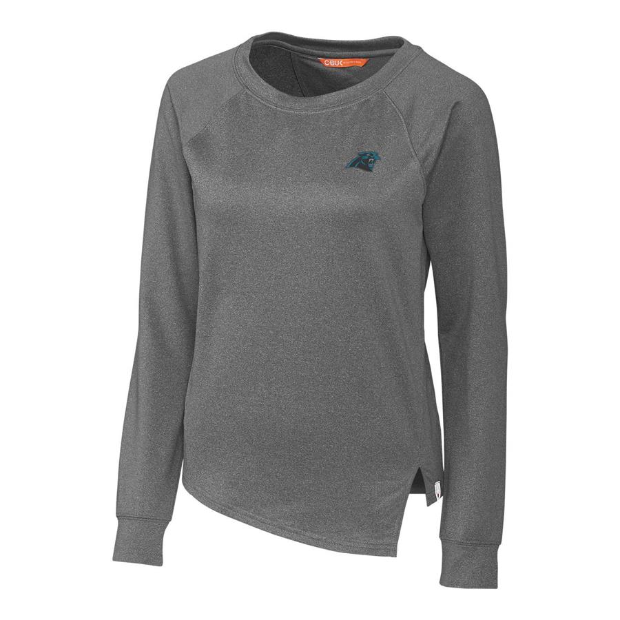 Carolina Panthers Cutter & Buck Women's Jackson Pullover Sweatshirt - Heathered Charcoal