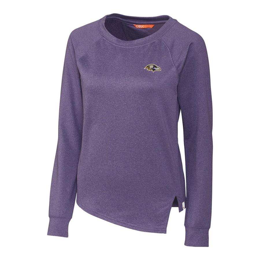 Baltimore Ravens Cutter & Buck Women's Jackson Pullover Sweatshirt - Heathered Purple