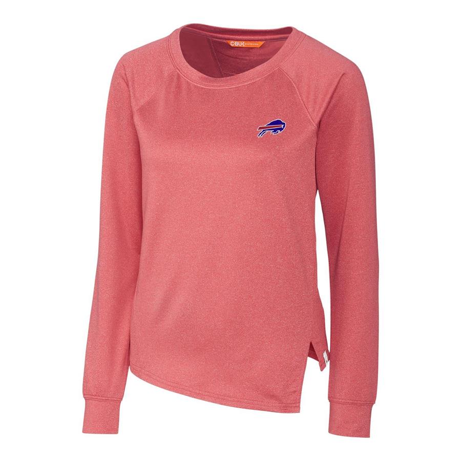 Buffalo Bills Cutter & Buck Women's Jackson Pullover Sweatshirt - Heathered Red