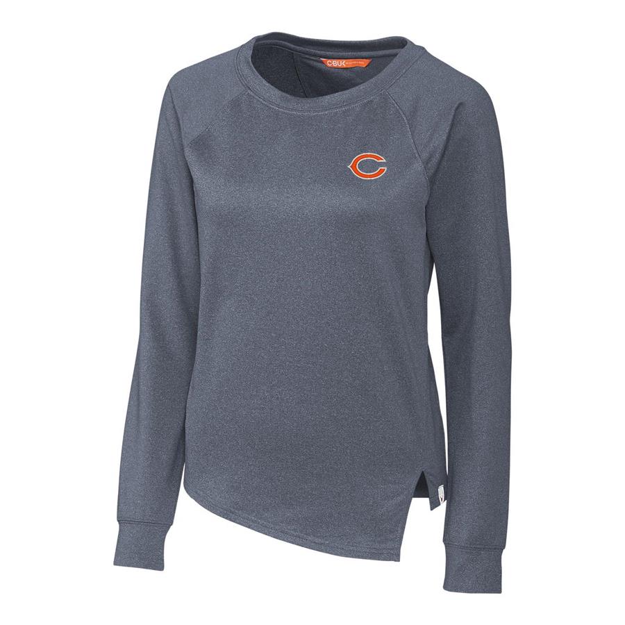 Chicago Bears Cutter & Buck Women's Jackson Pullover Sweatshirt - Heathered Navy