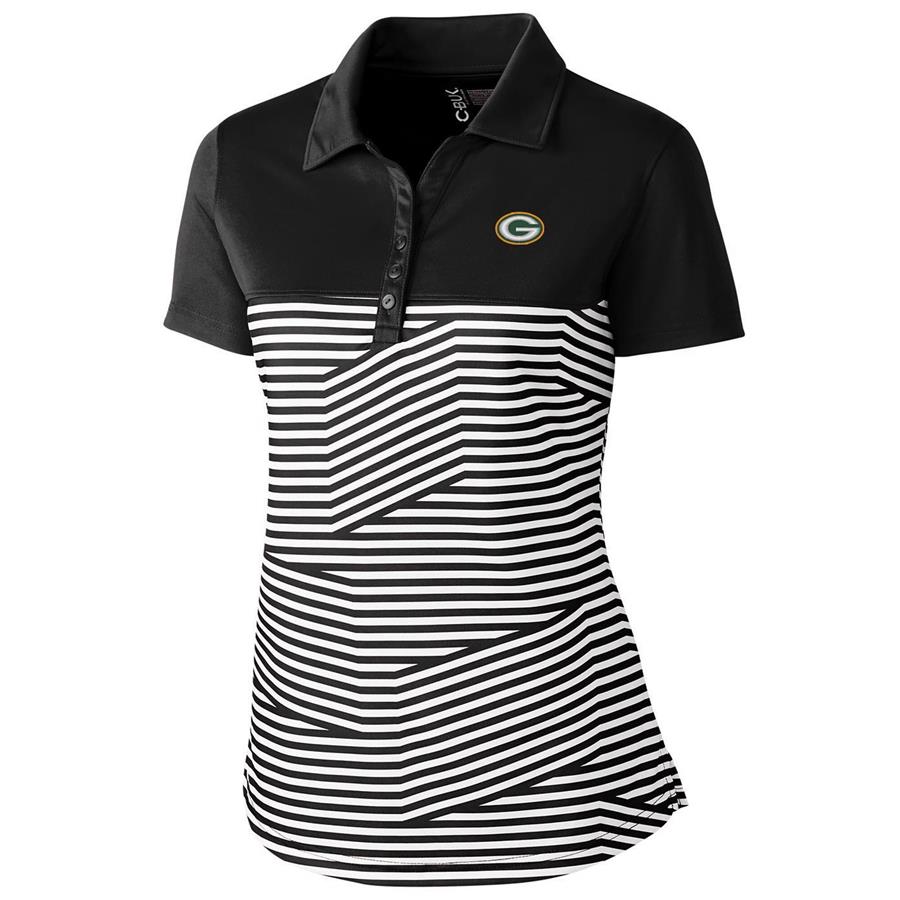 Green Bay Packers Cutter & Buck Women's Spree Polo - Black