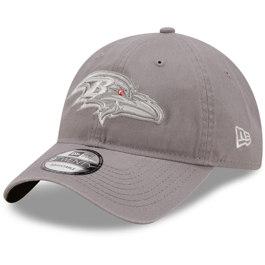 Baltimore Ravens New Era Core Classic 2.0 9TWENTY Adjustable Hat - Gray