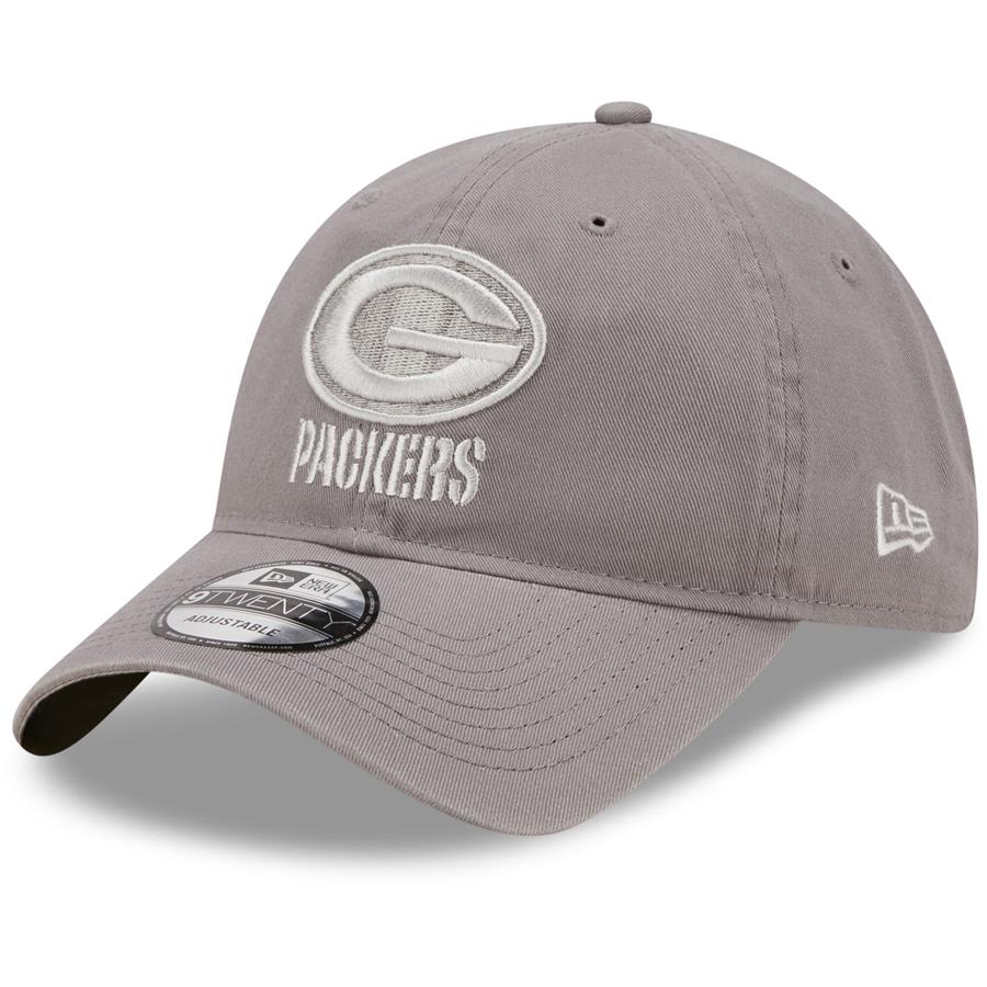 Green Bay Packers New Era Core Classic 2.0 9TWENTY Adjustable Hat - Gray