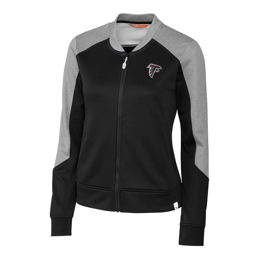 Atlanta Falcons Cutter & Buck Women's Pop Fly Full-Zip Jacket - Black