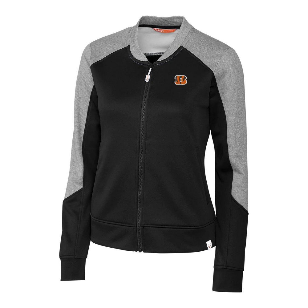 Cincinnati Bengals Cutter & Buck Women's Pop Fly Full-Zip Jacket - Black