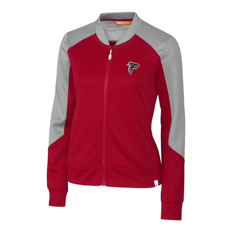 Atlanta Falcons Cutter & Buck Women's Pop Fly Full-Zip Jacket - Cardinal