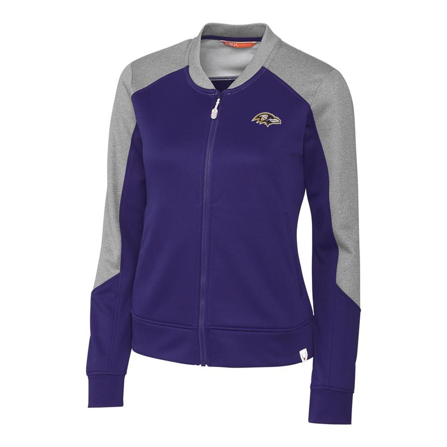 Baltimore Ravens Cutter & Buck Women's Pop Fly Full-Zip Jacket - Purple