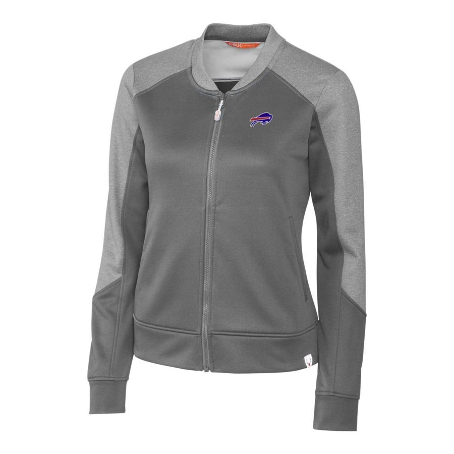 Buffalo Bills Cutter & Buck Women's Pop Fly Full-Zip Jacket - Gray