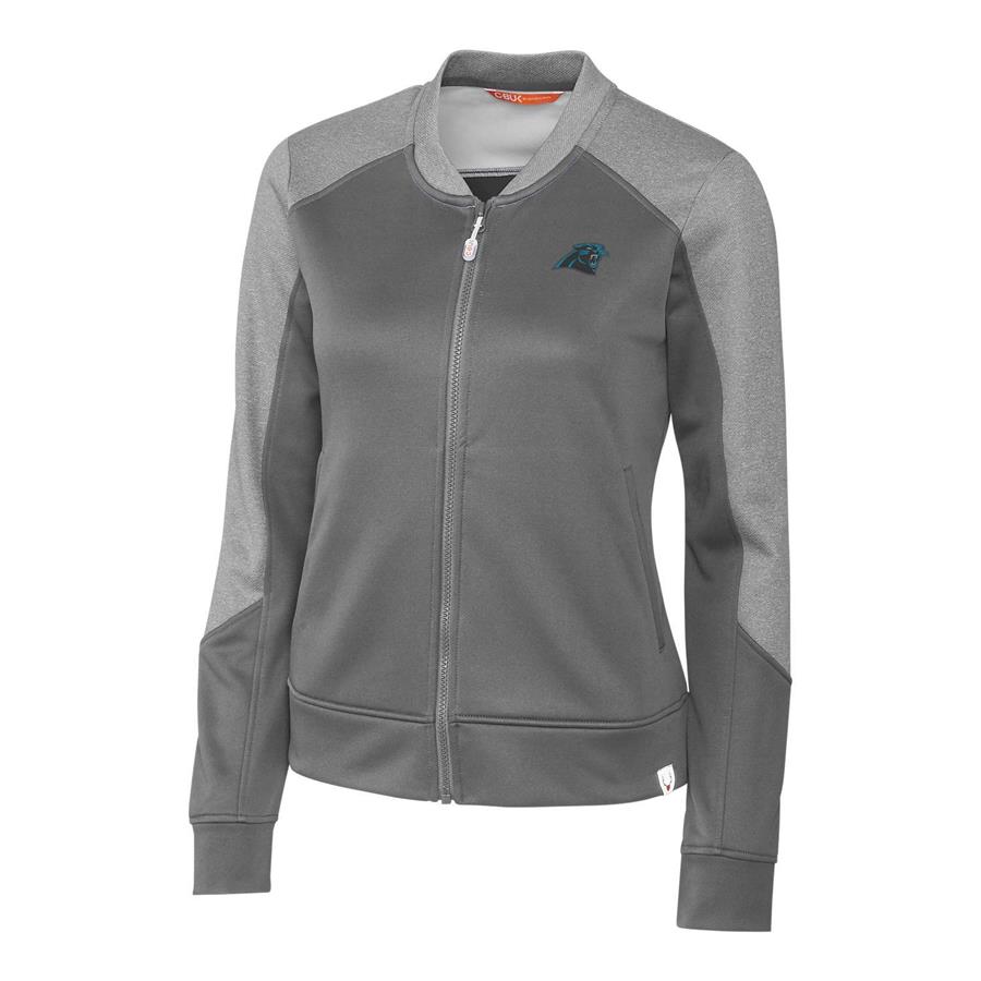 Carolina Panthers Cutter & Buck Women's Pop Fly Full-Zip Jacket - Gray