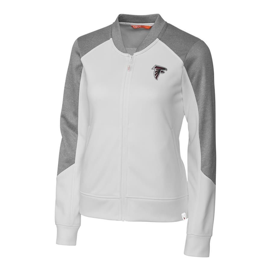 Atlanta Falcons Cutter & Buck Women's Pop Fly Full-Zip Jacket - White