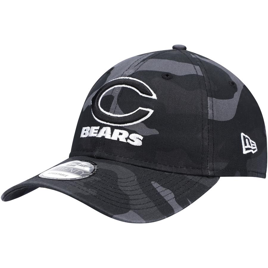 Chicago Bears New Era Camo Core Classic 2.0 9TWENTY Adjustable Hat - Charcoal