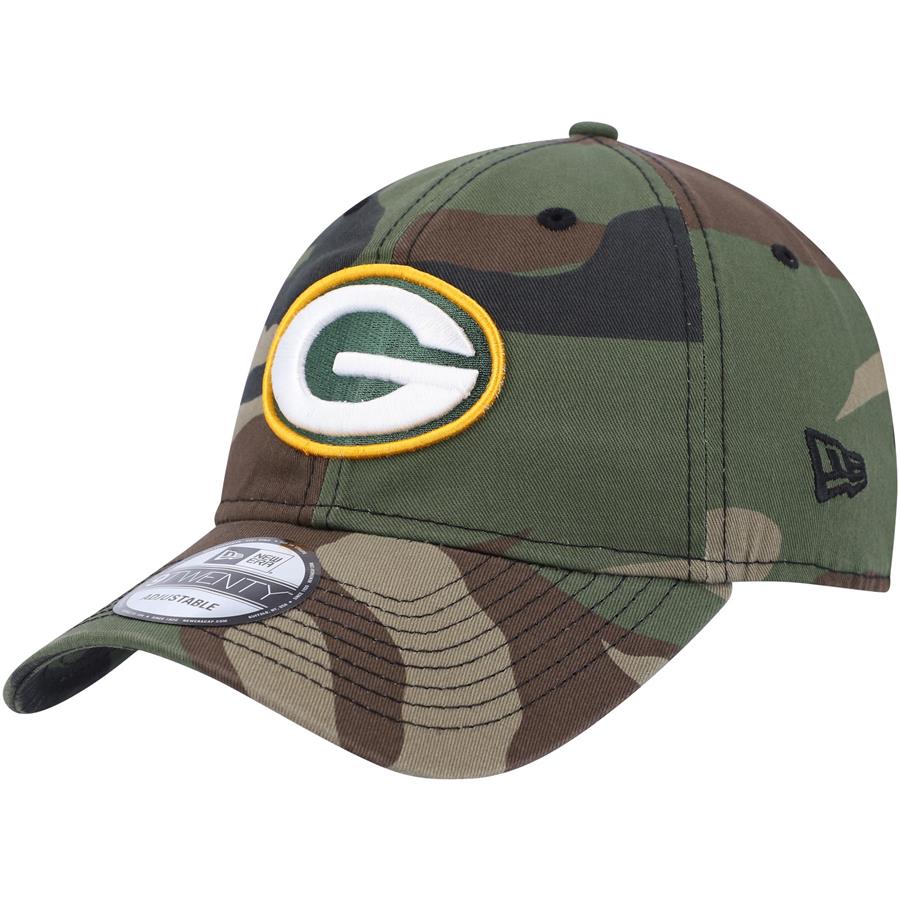 Green Bay Packers New Era Team Core Classic 2.0 9TWENTY Adjustable Hat - Camo