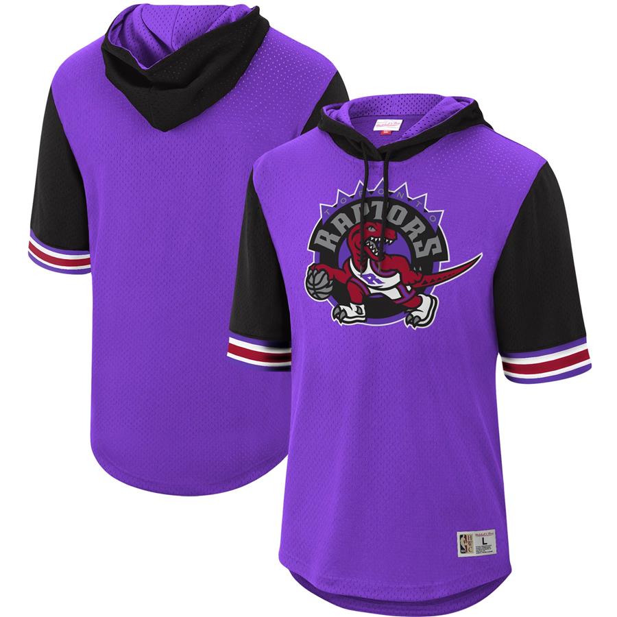 Toronto Raptors Mitchell & Ness Hardwood Classics Buzzer Beater Mesh Pullover Hoodie - Purple