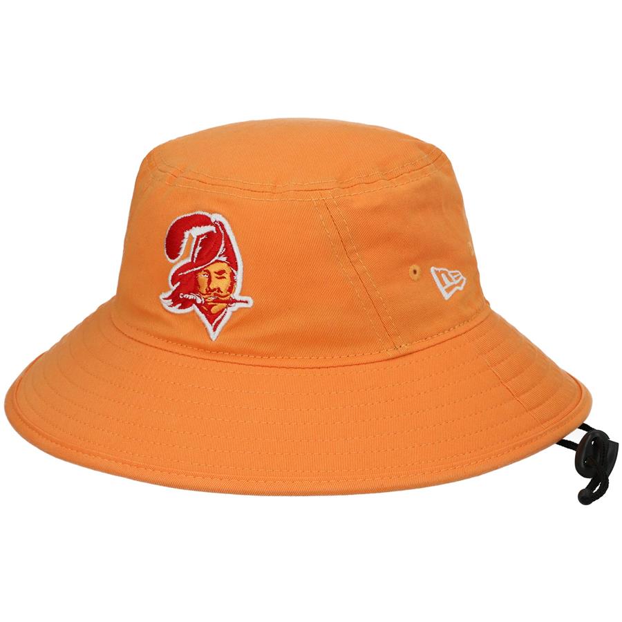 Tampa Bay Buccaneers New Era Logo Bucket Hat - Orange